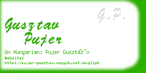 gusztav pujer business card